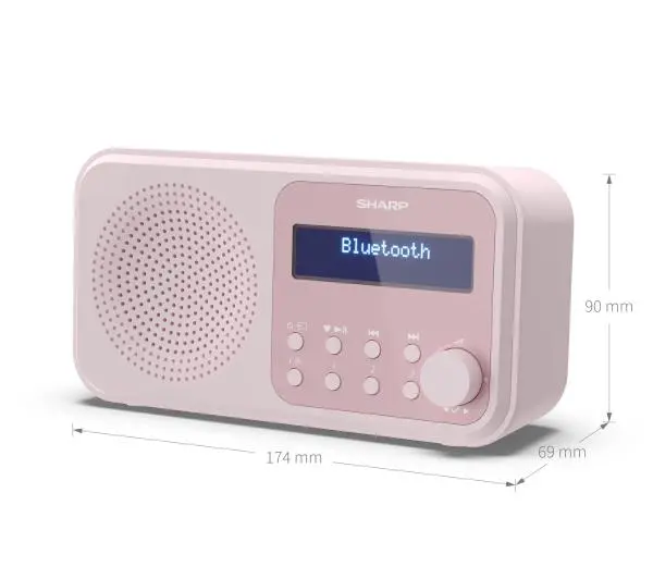 Sharp Tokyo DR-P420 Radio FM DAB+ Bluetooth Różowy