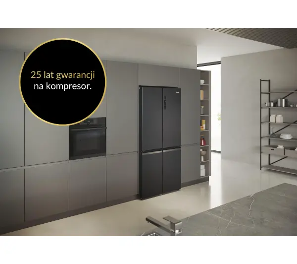 Haier Seria 5 HCR5919ENMB Pełny No Frost 190cm Szuflada z kontrolą wilgotności Grafitowy - Kup na Raty - RRSO 0%
