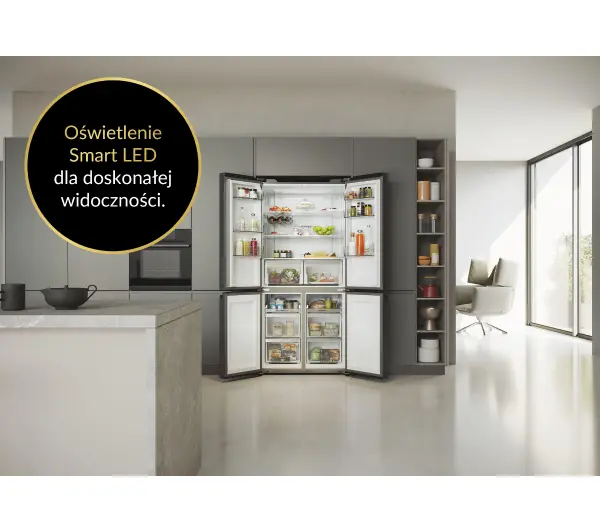 Haier Seria 5 HCR5919ENMB Pełny No Frost 190cm Szuflada z kontrolą wilgotności Grafitowy - Kup na Raty - RRSO 0%