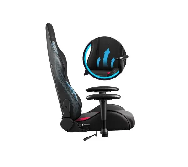 Diablo Chairs X-Starter Gamingowy do 120kg Tkanina Czarno-czerwony - Kup na Raty - RRSO 0%