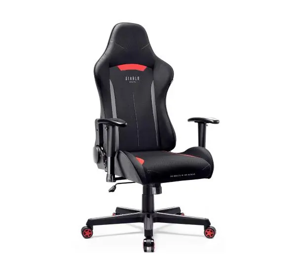 Diablo Chairs X-Starter Gamingowy do 120kg Tkanina Czarno-czerwony - Kup na Raty - RRSO 0%