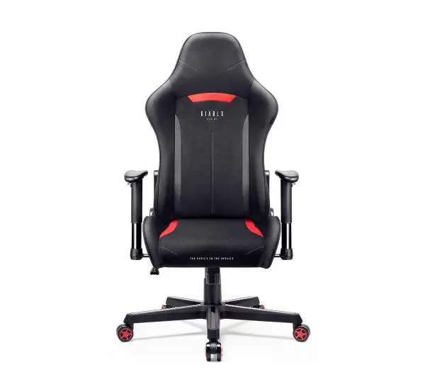 Diablo Chairs X-Starter Gamingowy do 120kg Tkanina Czarno-czerwony