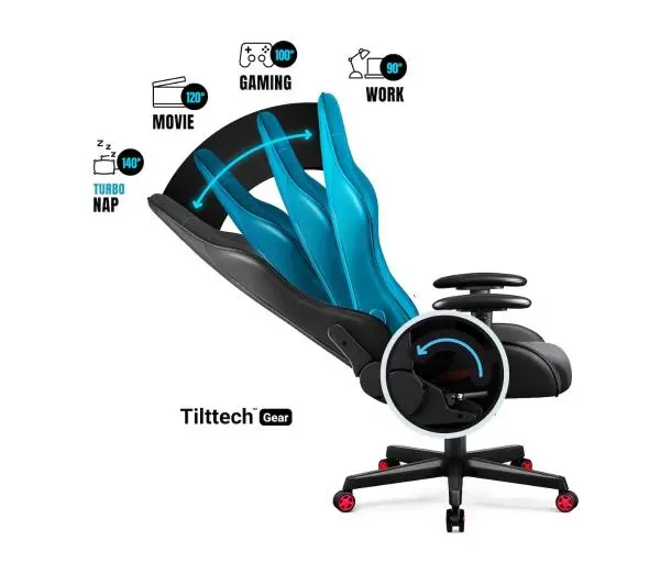 Diablo Chairs X-Starter Gamingowy do 120kg Tkanina Czarno-czerwony - Kup na Raty - RRSO 0%