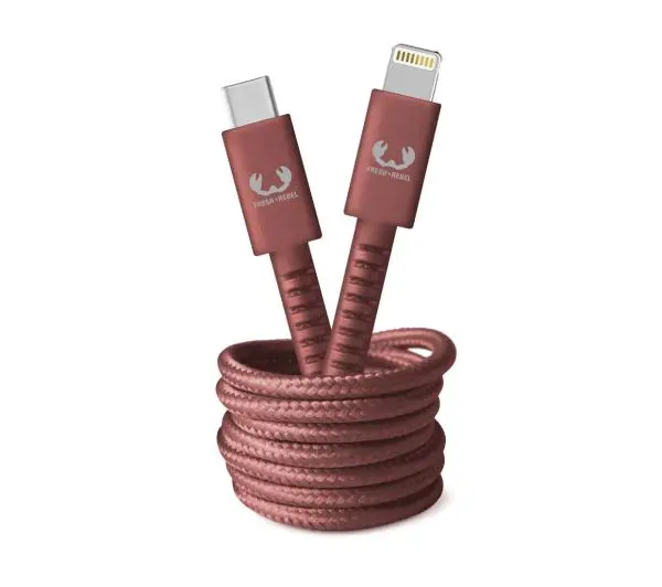 Fresh 'n Rebel USB-C do Lightning 2m Safari red