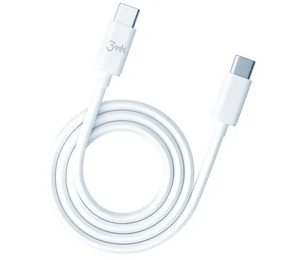 3mk Hyper Cable do USB-C to C 100W 5A 2m Biały