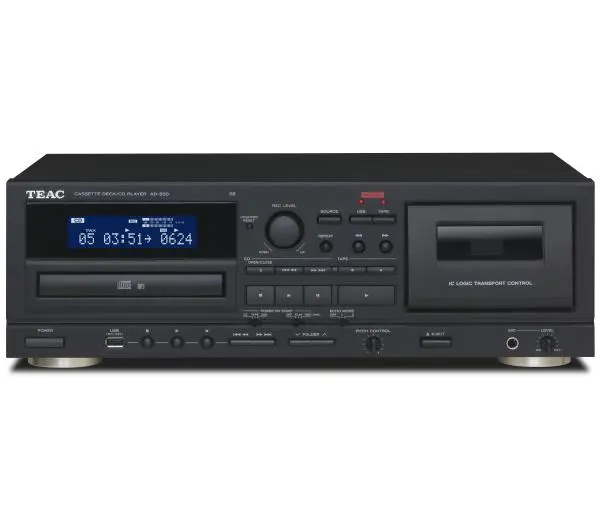 Odtwarzacz CD / Kaset Magnetofonowych TEAC AD-850SE Czarny, Efekt Echa, Magnetofon-System odczytu: 4-ścieżkowy, 2-kanałowy stereo
