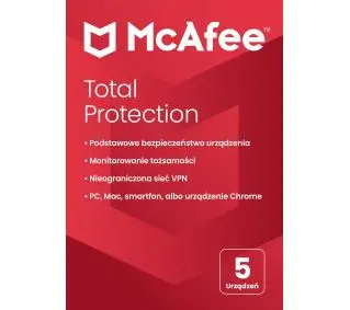 McAfee Total Protection 5PC USŁUGA CYKLICZNADostęp po opłaceniu zakupu
