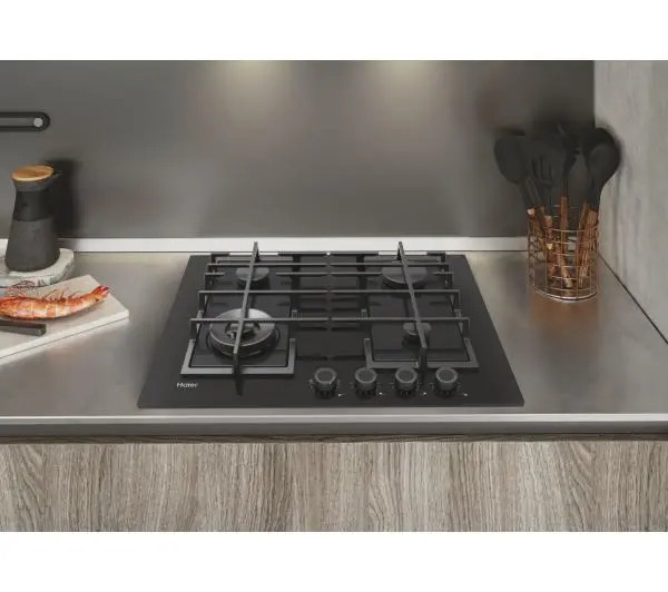 Haier Seria 4 Gas On Glass HAVG6BF4HB/1 59,5cm - Kup na Raty - RRSO 0%