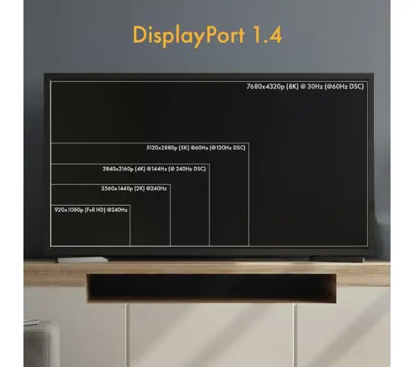 Claroc CLAROC-DP-14-10M1.4 AOC 8K 10m Czarny - Kup na Raty - RRSO 0%