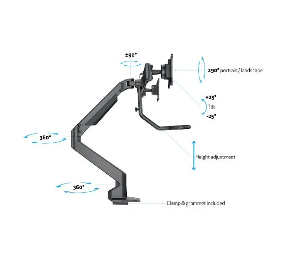 Multibrackets MM6355 na 2 ekrany od 15" do 28" Max 7kg - Kup na Raty - RRSO 0%