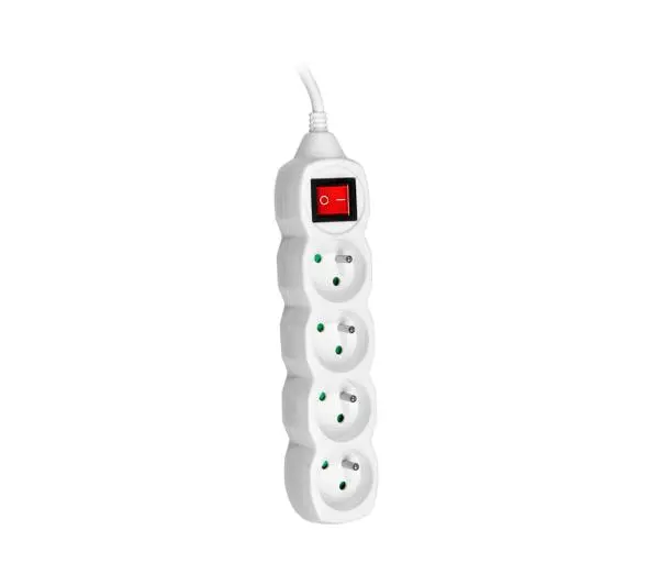 Tracer TRALI44616 Powercord 4 gniazda 3m Biały