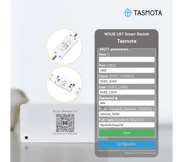 Nous L6T Tasmota WiFi