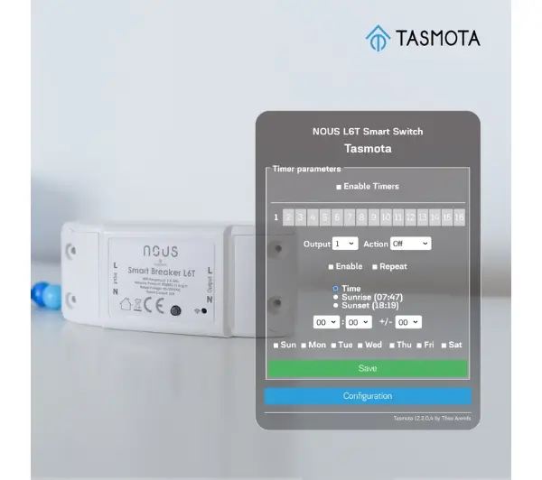 Nous L6T Tasmota WiFi
