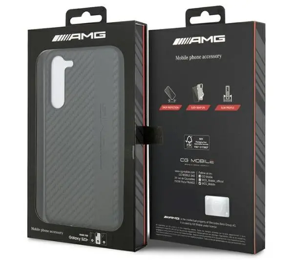 Mercedes-Benz Carbon Stripe&Embossed AMHCS23MBLSCA do Samsung Galaxy S23+