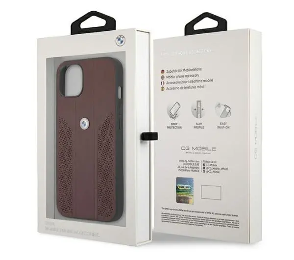 BMW Leather Curve Perforate BMHCP13MRSPPR do iPhone 13
