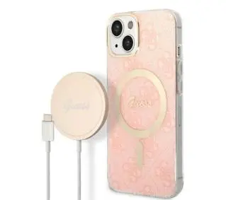 Guess GUBPP14MH4EACSP ładowarka indukcyjna + etui Magsafe do iPhone 14 Plus