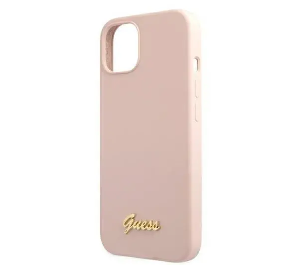 Guess Silicone Script Gold Logo Magsafe GUHMP13MLSLMGLP do iPhone 13