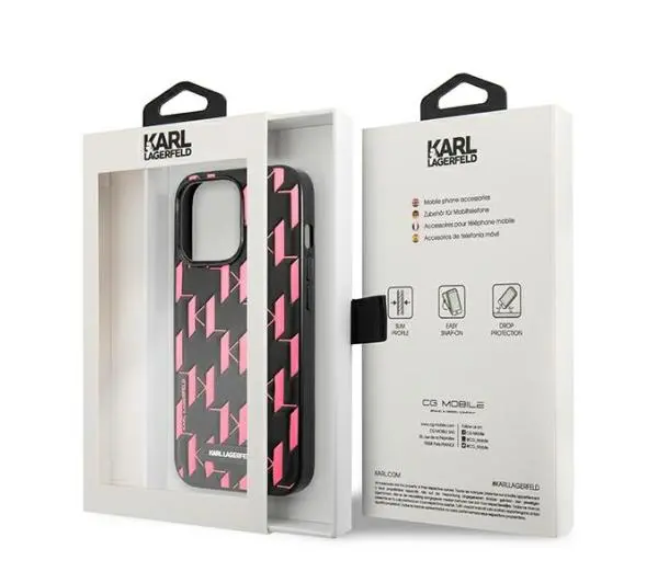 Karl Lagerfeld Monogram Plaque KLHCP13XMNMP1P do iPhone 13 Pro Max