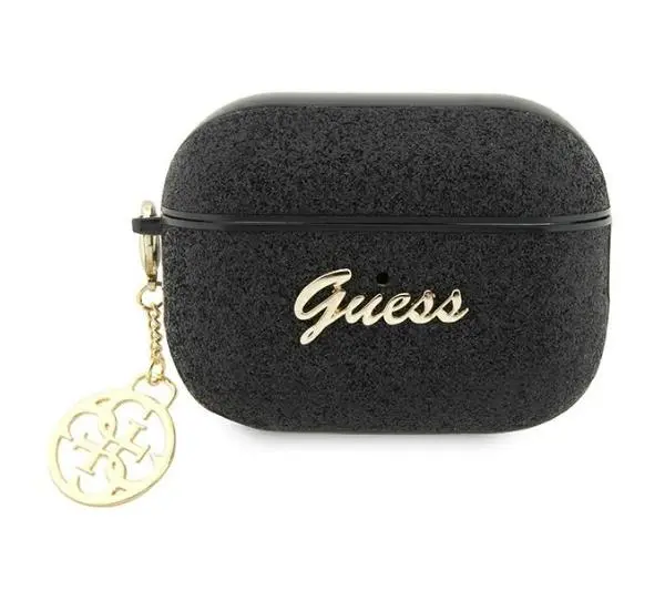 Guess Glitter Flake 4G Charm GUAP2GLGSHK do AirPods Pro 2 Czarny
