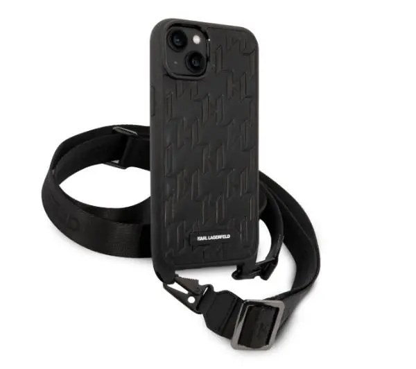 Karl Lagerfeld Monogram Plaque Logo Strap KLHCP14MSTMMK do iPhone 14 Plus
