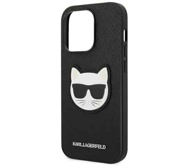 Karl Lagerfeld Saffiano Choupette Head Patch KLHCP14LSAPCHK do iPhone 14 Pro