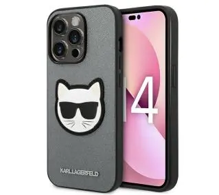 Karl Lagerfeld Saffiano Choupette Head Patch KLHCP14LSAPCHG do iPhone 14 Pro