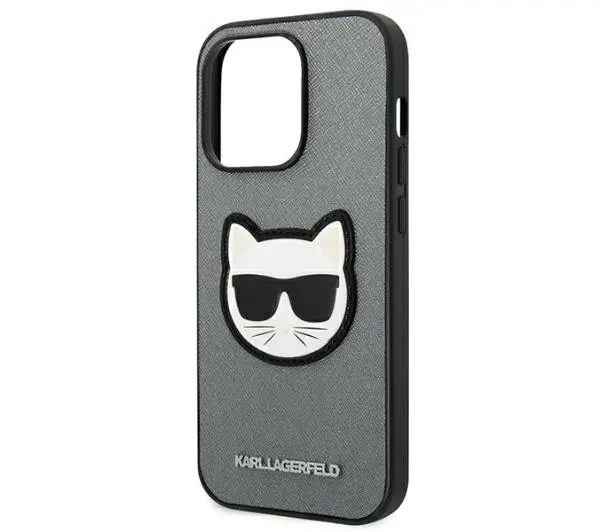 Karl Lagerfeld Saffiano Choupette Head Patch KLHCP14LSAPCHG do iPhone 14 Pro