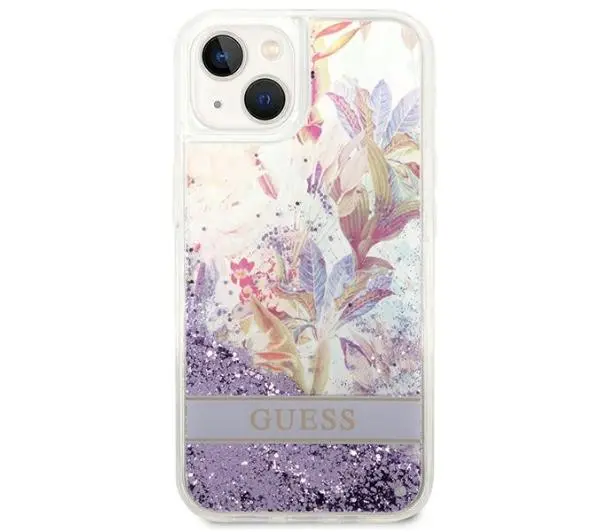Guess Flower Liquid Glitter GUHCP14MLFLSU do iPhone 14 Plus