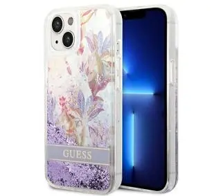 Guess Flower Liquid Glitter GUHCP14MLFLSU do iPhone 14 Plus