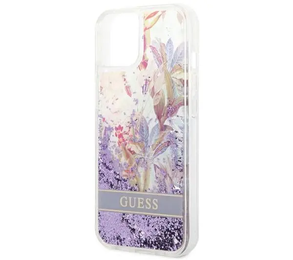 Guess Flower Liquid Glitter GUHCP14MLFLSU do iPhone 14 Plus