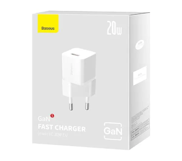 Baseus GaN5 mini 20W Biały - ⚡ EURO HIT CENOWY! ⚡