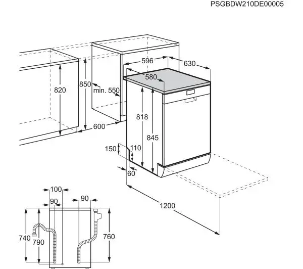 Electrolux 600 SatelliteClean ESM48310SW 59,6cm Automatyczne otwieranie drzwi Szuflada na sztućce - Kup na Raty - RRSO 0%
