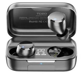 Tozo T12 Pro Dokanałowe Bluetooth 5.3 Czarny