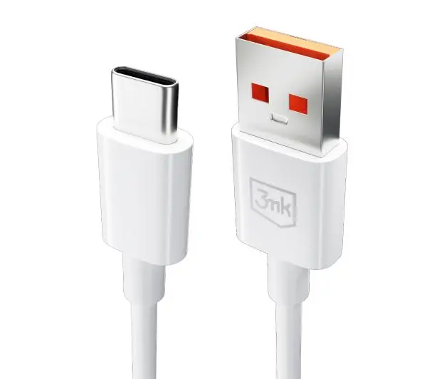 3mk Hyper USB-A - USB-C 1.2m 5A biały