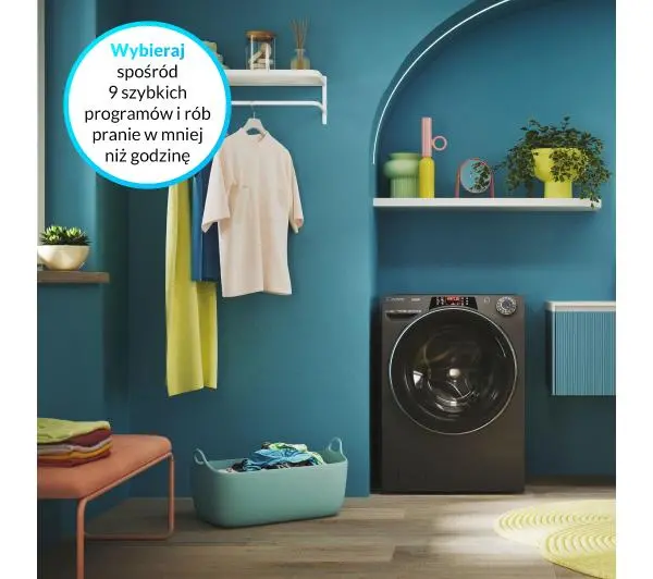 Candy RapidO ROW 4966DWRR7-S 51cm 9kg/6kg Zdalne sterowanie - Kup na Raty - RRSO 0%