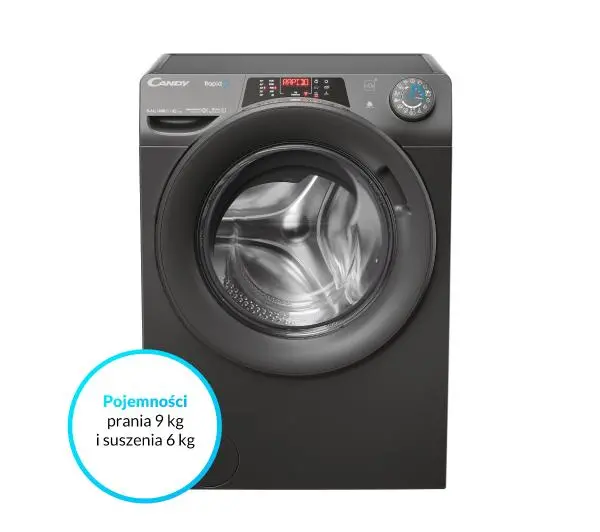 Candy RapidO ROW 4966DWRR7-S 51cm 9kg/6kg Zdalne sterowanie - Kup na Raty - RRSO 0%