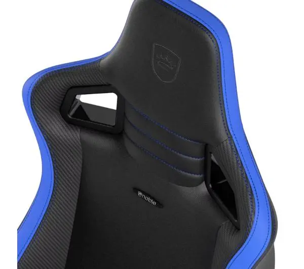 Noblechairs EPIC COMPACT Black Carbon Blue Gamingowy do 120kg Skóra ECO Czarno-niebieski - Kup na Raty - RRSO 0%