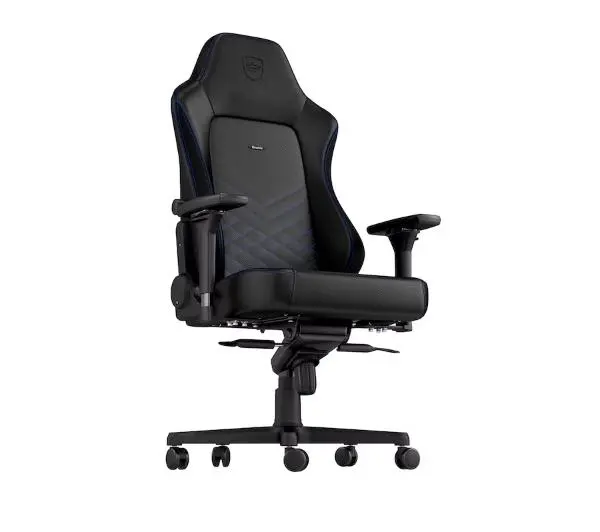Noblechairs HERO Black Blue Gamingowy do 150kg Skóra ECO Czarno-niebieski - Kup na Raty - RRSO 0%