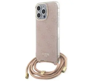 Guess Crossbody Cord 4G Print GUHCP15XHC4SEP do iPhone 15 Pro Max Różowy