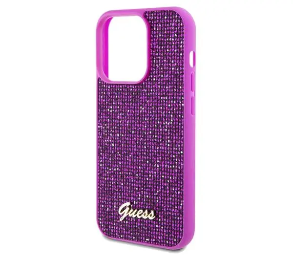 Guess Disco Metal Script GUHCP14LPMSDGSF do iPhone 14 Pro Różowy