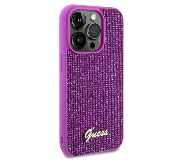 Guess Disco Metal Script GUHCP14LPMSDGSF do iPhone 14 Pro Różowy