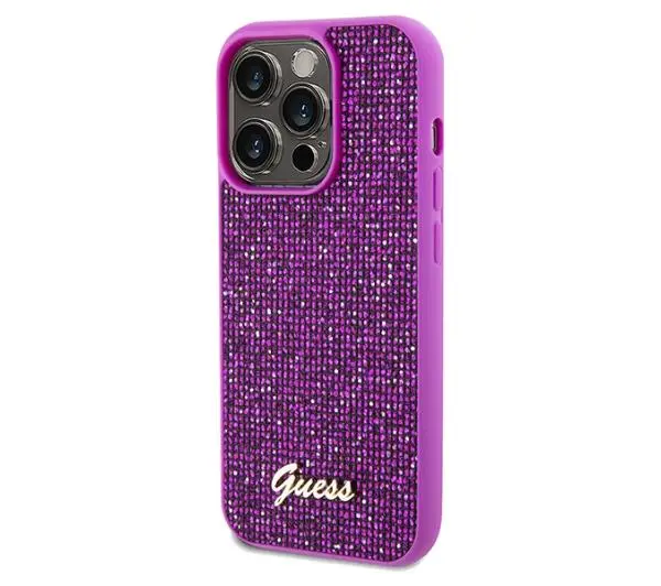 Guess Disco Metal Script GUHCP14LPMSDGSF do iPhone 14 Pro Różowy