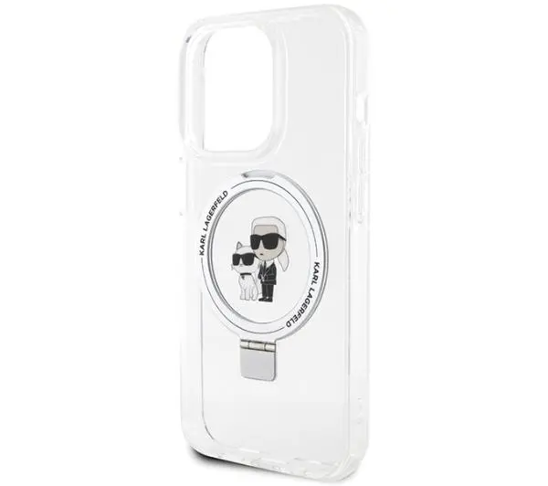 Karl Lagerfeld Ring Stand Karl&Choupettte MagSafe KLHMP13XHMRSKCH do iPhone 13 Pro Max Biały