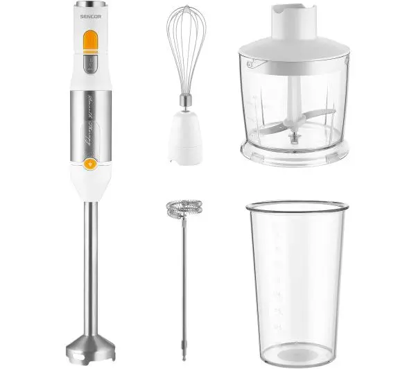 Sencor SHB 6301WH 1200W Rozdrabniacz Końcówka do ubijania Spieniacz do mleka