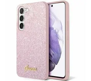 Guess Glitter Script GUHCS24MHGGSHP do Samsung Galaxy S24+ Różowy