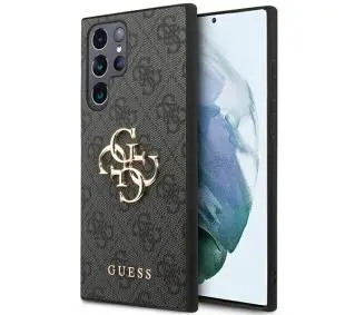 Guess 4G Big Metal Logo GUHCS24L4GMGGR do Samsung Galaxy S24 Ultra Szary