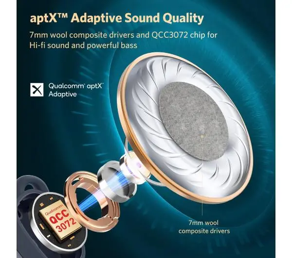 Earfun Free Pro 3 ANC Dokanałowe Bluetooth 5.3 Niebieski