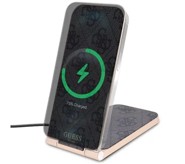 Guess 2w1 15W 4G Pattern MagSafe Czarny