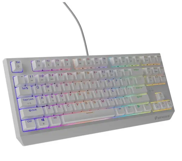Genesis Thor 230 TKL US RGB Outemu Brown Biały