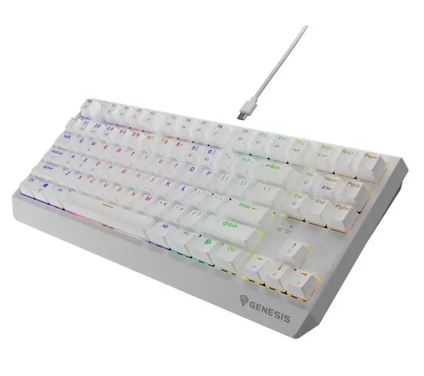 Genesis Thor 230 TKL US RGB Outemu Brown Biały